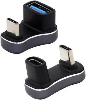 FOR Male to Female USB3.0 Type C OTG Power Data for Adapter Compatible with Steam Deck Opposite U Shape Back Angled