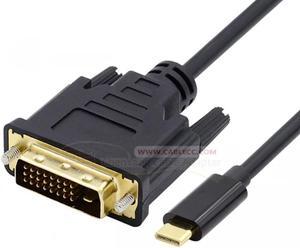 FOR USB 3.1 Type C USB-C Source to DVI 1080P 60hz Displays Male Monitor Cable for Laptop 1.8m