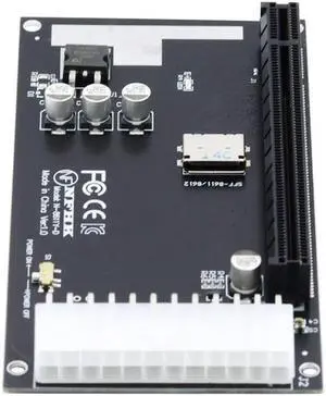 FOR 4x SFF-8612 SFF-8611 to PCIE PCI-Express 16x for Adapter with ATX 24pin Power Port for Mainboard Graphics Card
