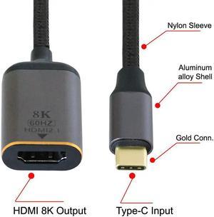 FOR Display 8K 60HZ UHD 4K HDTV Male Monitor USB4 USB-C to Female HDTV 2.0 Cable Type-C Source