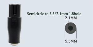 FOR DC Converter for Shaver Hair Clipper DC5.5*2.1mm Male To C8 Tail Female Power Supply Conversion Interface Plug Adapter