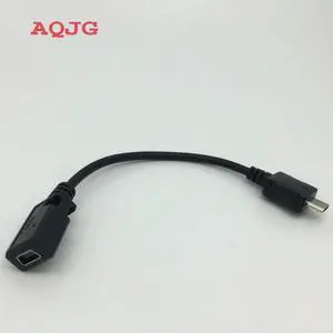 FOR 30cm Micro USB Male to Mini USB Female Cable Black Mini Micro USB2.0 Extention Cable USB Converter Adapter