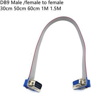 FOR DB9 MALE to FEMALE CABLE D-Sub serial port connector adapter rs232 com Extension Cable 20CM 50CM 1M 1.5M