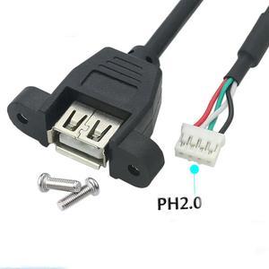 FOR PH2.0 4p 5P Terminal to USB with Mount Adapter Cable USB female to PH2.0USB cable 5p/4P cable 0 0.5M