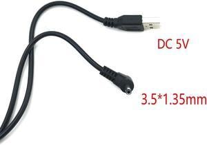 FOR Type A Male USB Turn to DC Power Male Plug Adapter 90 Male 3.5mm x 1.35mm Power Converter Cable Cord USB to 3.5*1.35