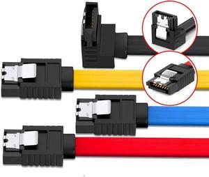 FOR Sata 3.0 Data Cable SATA III SATA 3 Cable 45cm With Locking Latch Straight To Right 90 6GBs hard disk serial data