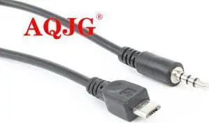 FOR 3.5mm Stereo Plug Male to Micro USB 5Pin Male Adapter Converter Audio Cable Black 40cm