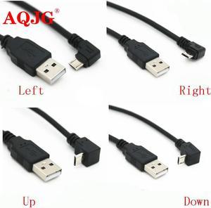 FOR 30cm USB 2.0 A Male to Left Right 90 Micro Usb Cable Cord USB Data Cable Adapter Connector Up/Down/Left/Right Style