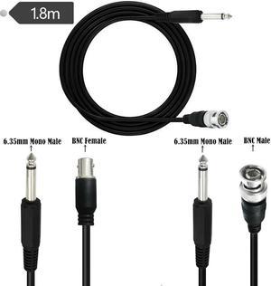 FOR BNC to 6.35mm 1/4 Inch Male Audio Cable 6.35mm Mono TS Plug to BNC Plug Bidirection Connector Cable for DVR Camera Antenna