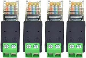 FOR RJ45 TO 2PIN 4PIN Terminal Rs485 Network Adapter RJ45 connector RJ45 Male to 485 Connector Splitter For DVR