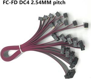 FOR 2PCS FC-FD DC4 2.54MM pitch male to female connector 8/10/16/20/40 PIN 20CM 30CM Flat Ribbon DOWNLOAD Data Cable IDC BOX HEADER