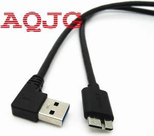 FOR 5Gbps 30cm USB 3.0 Right d A Male To Micro B Male 10 Pin Short Adapter Cable for Mobile HDD Left d 90