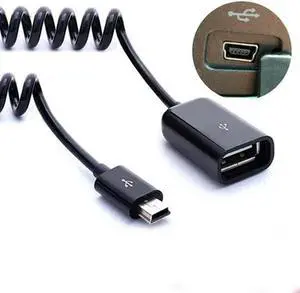 FOR Mini USB Male to USB Female Converter Connector Transfer data Sync OTG Adapter for Car AUX Phones U-Disk