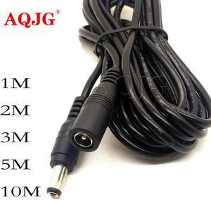 FOR 1pcs 10m 1m 2m 5m 5.5 x 2.1mm DC Power connector Adapter Female TO Male extension cable Plug 5.5*2.1mm For