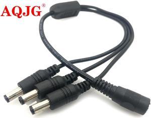 FOR 2pcs 1 to 3 Port DC Power Splitter power Adapter Cable 5.5 x 2.1 2.5 mm Plug for Led Strip Camera