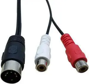 FOR MIDI DIN 5P Male to 2 RCA Phono Female Socket MF Audio Cable For Electronic organ industrial Equipment 0.5M 1.5M FOR MIDI DIN 5P Male to 2 RCA Phono Female Socket MF Audio Cable For Electronic organ industrial Equipment 0.5M 1.5M