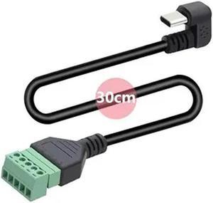 FOR U-shape Type-c Male welding Data Charging to 5P Green cable pluggable Terminal extension cable 0