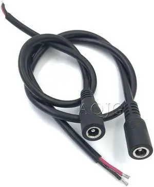 FOR Diy 5.5x2.1 Plug DC male or Female Cable Wire Connector 10A For 3528 5050 LED Strip Light 0 0.5m etc