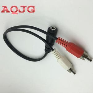 FOR Universal Rca Cable Stereo Audio 3.5mm Female To 2RCA Male Socket Headphone 3.5 Y Adapter Video Cable 15CM