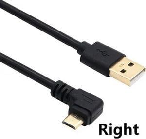 FOR Gold Plate 90 USB Micro USB Male to USB male Data connector Cable 25cm 50cm for Tablet 5ft 1m1.5m Up & Down & Left