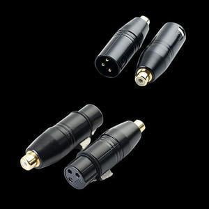 FOR Gold Plated XLR 3PIN Female Male To Rca 3- RCA Female Plug Audio Microphone Adapter Plug