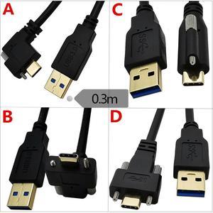 FOR Gold Plated 90° d Usb 3.1 Type-c Dual Screw Locking To Standard Usb3.0 Data Cable 90 For Camera 0