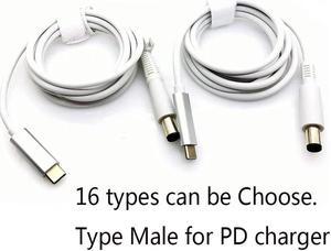 FOR USB Type C to 4.0x1.7 7.9x5.5 7.4x5.0 3.0x1.1 4.0x1.35 5.5x2.5mm Male Plug Converter DC USB C PD Charging Cable Cord for Laptops