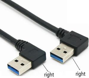 FOR USB3.0 USB 3.0 Type A Male 90 Left d to Right d Extension Cable Straight Connection 50cm 0.5m 20cm 0.2m