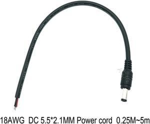 FOR 18AWG DC 5.5*2.1mm Male to Female Single Plug Power Cord 12V 8A All Copper Bold For Output Light Bar Cable 0.25M to 5m