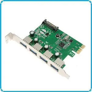 FOR 4 Port PCI-E To USB3.0 Hot Swap Plug and Play Converter Card PCI-E 2.0 standard Chipset PCIE Expansion Card