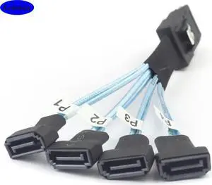 FOR MINI SAS SFF-8087 to 4 Ports SATA 7P con tion Cable For Server