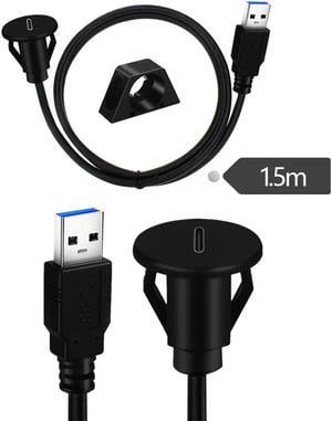 FOR Small Usb 3.0 Versions A Male To Type C Female Car Flush Mount Cable Panel Mount Extension Cable For Car Truck Boat Motorc