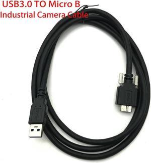 FOR Industrial Camera Wire 3.0 to MicroB Micro USB 3.0 Cable Male to Male With Locking Screws 0.6m 1m 1.5m 5m