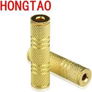 FOR 10Pcs 3.5mm Female to 3.5 mm Female F/F Audio Adapter Coupler Metal Gold Plated Connector