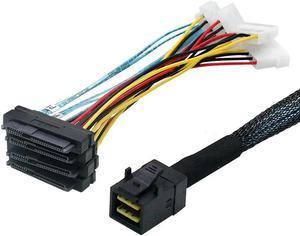 FOR Mini SAS Cable 12G Array Card SFF-8643 To 4xSAS 8482 Server Hard Disk Data Cable 4P