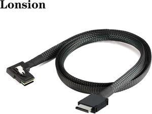 FOR High- ity SAS 8611 4I to MINI SAS SFF-8087 Left Angle Adapter Cable for High-Speed Internal Con tions