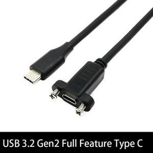 FOR 20Gbps Data Transfer Gen2 Data Cable Compatible Full Feature Type C 4k Video With Screw Hole Lock Connector USB-C Male To Female