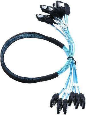 FOR SAS 4.0 6SATA to 6SATA 7PIN Female Left Angle Cable for SSD and Hard Drive Con tions