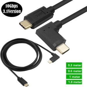 FOR 90° Gold plated Type C to Type C Cable (3A) Male to Male 0 0.6m/1m/1.8m For Charging adapter cable