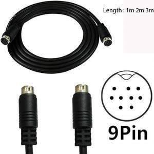 FOR Mini Din 9PIN Adapter Cable Excellent Electrical Conductivity 9 Pin Male to 9 Pin Male Cable for Media Centers 1M 2M