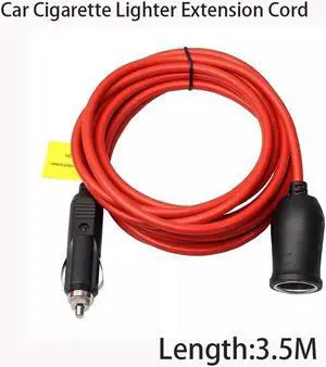 FOR 3.5M 15A Car Extension Cord 12V 24V Car Cigar Plug Cable Female Socket Adapter Accessories