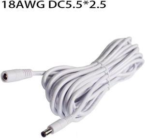 FOR DC 5.5*2.5mm Power Cable 19V/24V 18AWG Male to Female For Pole Meter Projector Extension Cord ing Router White High Power