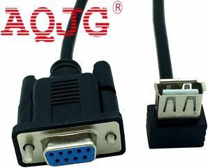 FOR 10pcs RS232 DB9 Female to USB 2.0 A Female Serial Cable Adapter Converter 8 Inch 25cm