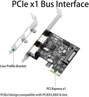 FOR PCI Express 2 Ports PS/2 for PC Keyboard Mouse Adapter Expansion Card with 4 Pin Power Con tor