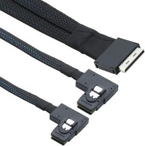 FOR Durable PCIe to Dual 8I SAS SFF-8087 Right Angle Server Cable Bundle for Efficient Data Transfer