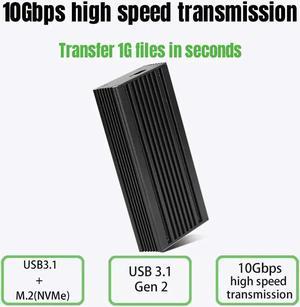 FOR Hard Disk Enclosure USB 3.1 to M.2 NVMe JMS583 Chip Type-c USB-C Ngff M-key SSD External Enclosure with Mobile Case