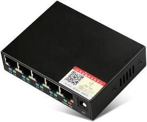 FOR 5 Ports POE 10/100 Mbps ligent Switch RJ45 Networking Switch AP Power Supply DC 48V for Monitoring Camera