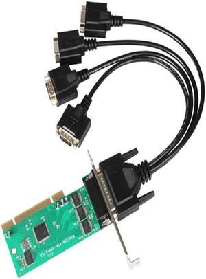 FOR 4 DB-9 Serial (RS-232) Ports PCI Controller Card with Fan-out Cable IOC845 Chipset t Low Profile Bracket