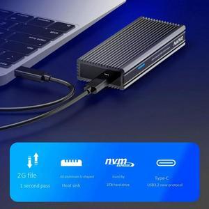 FOR type-c M.2 Nvme Solid-State Hard Disk Box External Notebook Hard Disk Shell USB3.2 TC Hard Disk Box