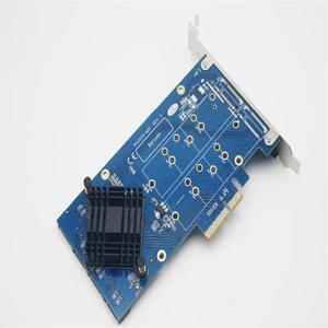 FOR Quad SATA 3.0 Port PCI-e Card HyperDuo 4 Ports SATA 6Gbps 3.0 SSD HDD PCI Express card Built 0 Expanding heat sink